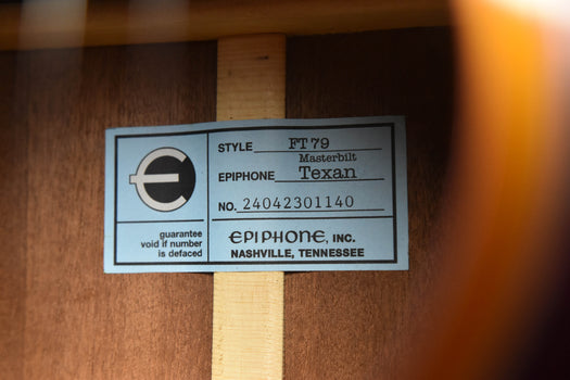 epiphone masterbuilt texan acoustic guitar aged natural antique gloss acoustic guitar