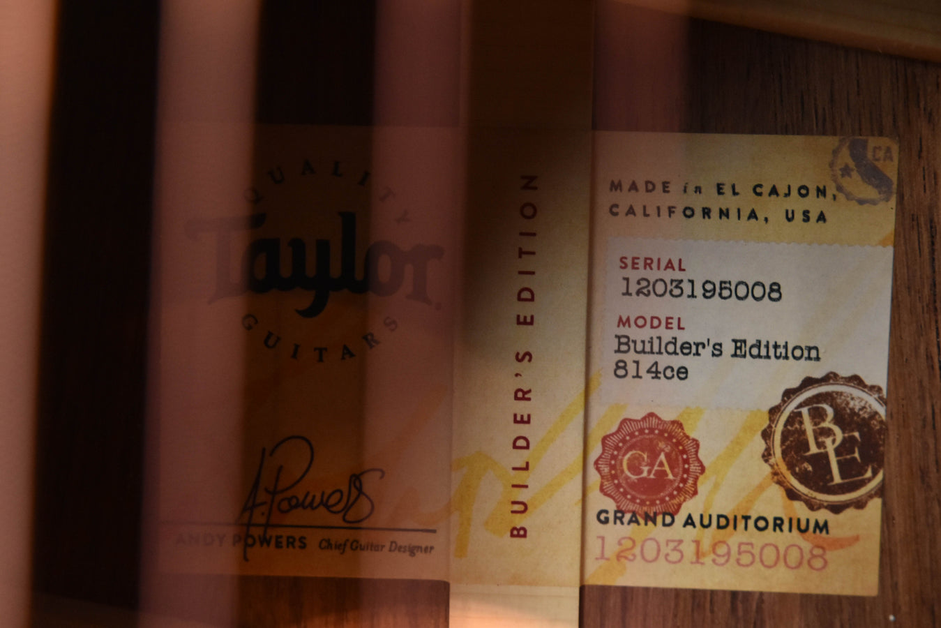 Taylor Builder's Edition 814CE Adirondack Spruce and Honduran Rosewood Acoustic Guitar