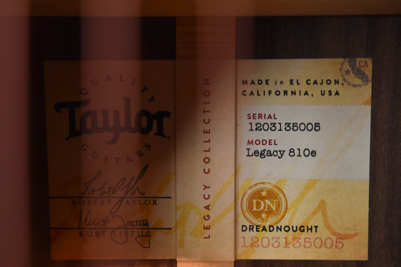 Taylor Legacy 810E Dreadnought  Acoustic Guitar