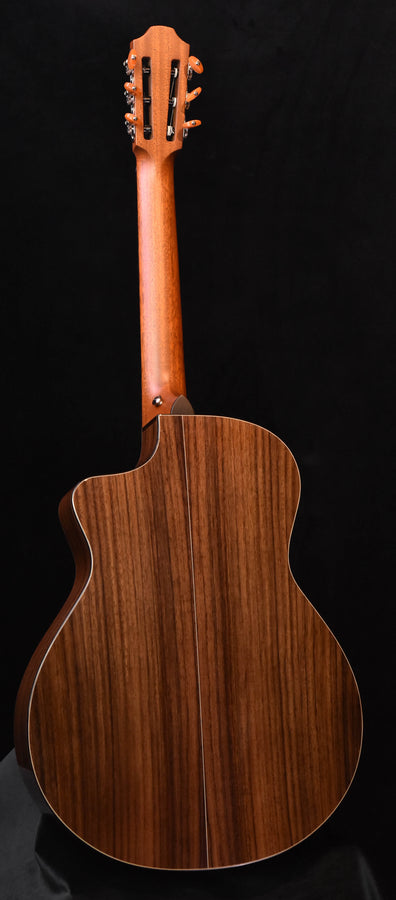 Acoustic crossover guitar body, natural wood top with center seam