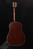 Used 1959 J-50 acoustic guitar, back view with dark glossy finish and binding