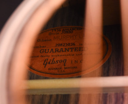 gibson murphy labs 1936 advanced jumbo heavy aged acoustic guitar
