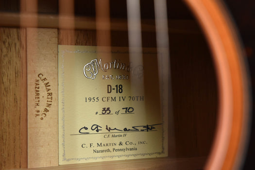 martin d-18 1955 cf martin iv 70th birthday commemorative acoustic guitar