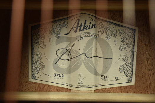atkin essential d baked sitka spruce and mahogany aged relic finish dreadnought acoustic guitar