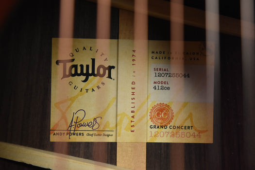 taylor 412ce tobacco sunburst acoustic guitar