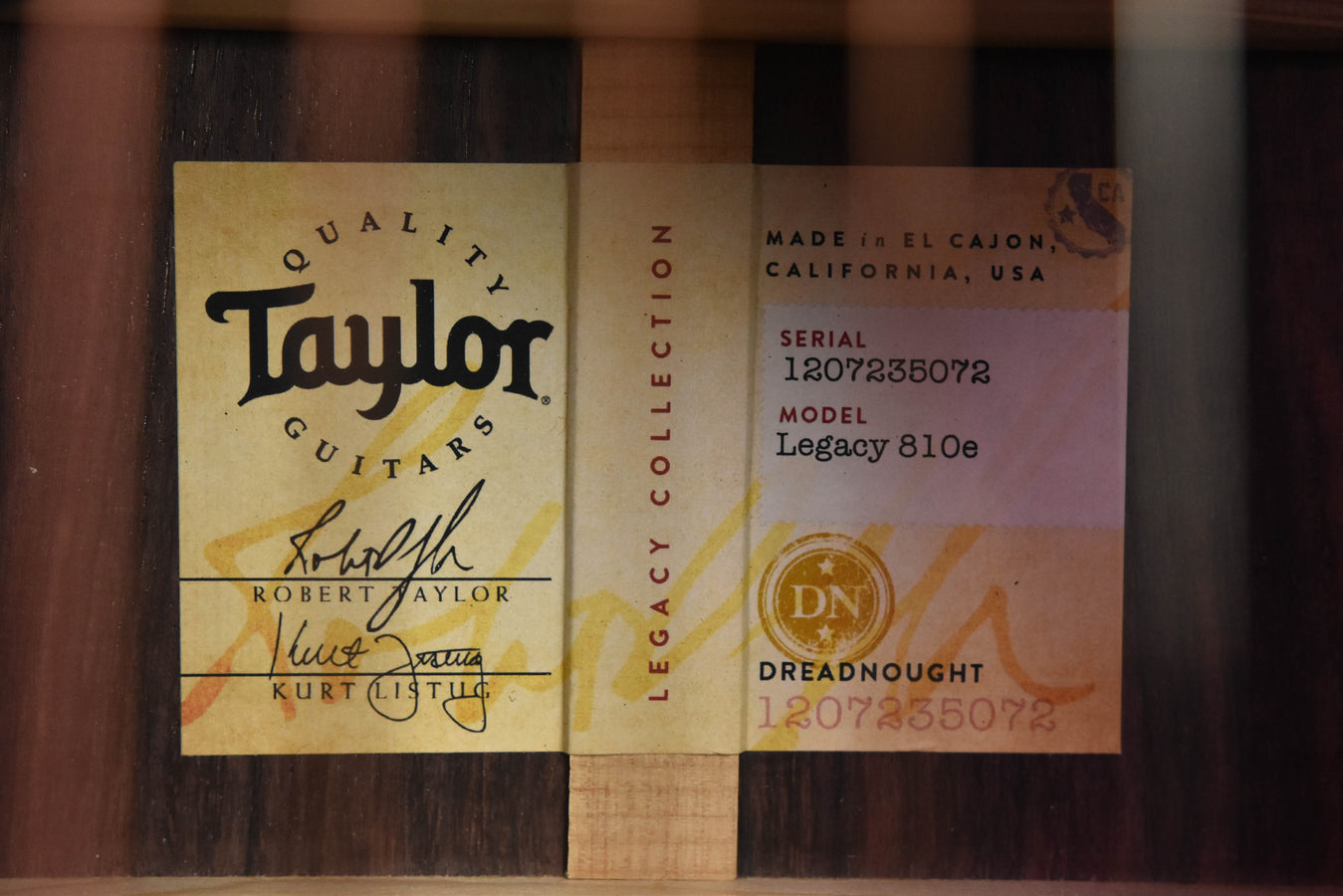 Taylor Legacy 810E Dreadnought  Acoustic Guitar