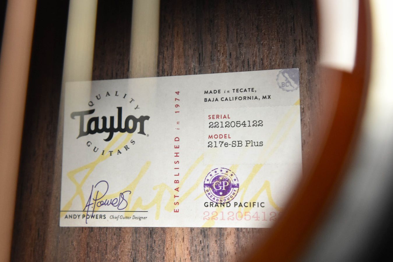 Taylor 217E-SB Plus  Acoustic Guitar