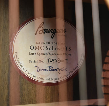 bourgeois omc soloist touchstone series limited edition acoustic guitar
