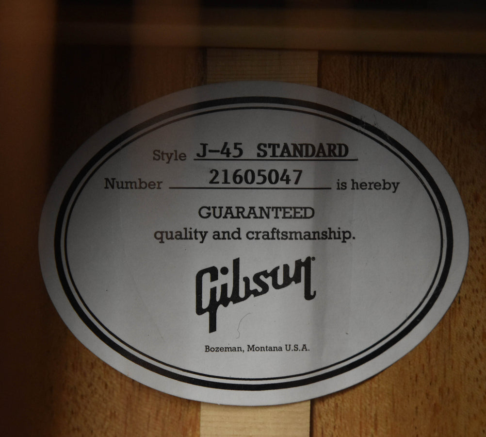 Gibson J-45 Standard Vintage Sunburst Acoustic Guitar