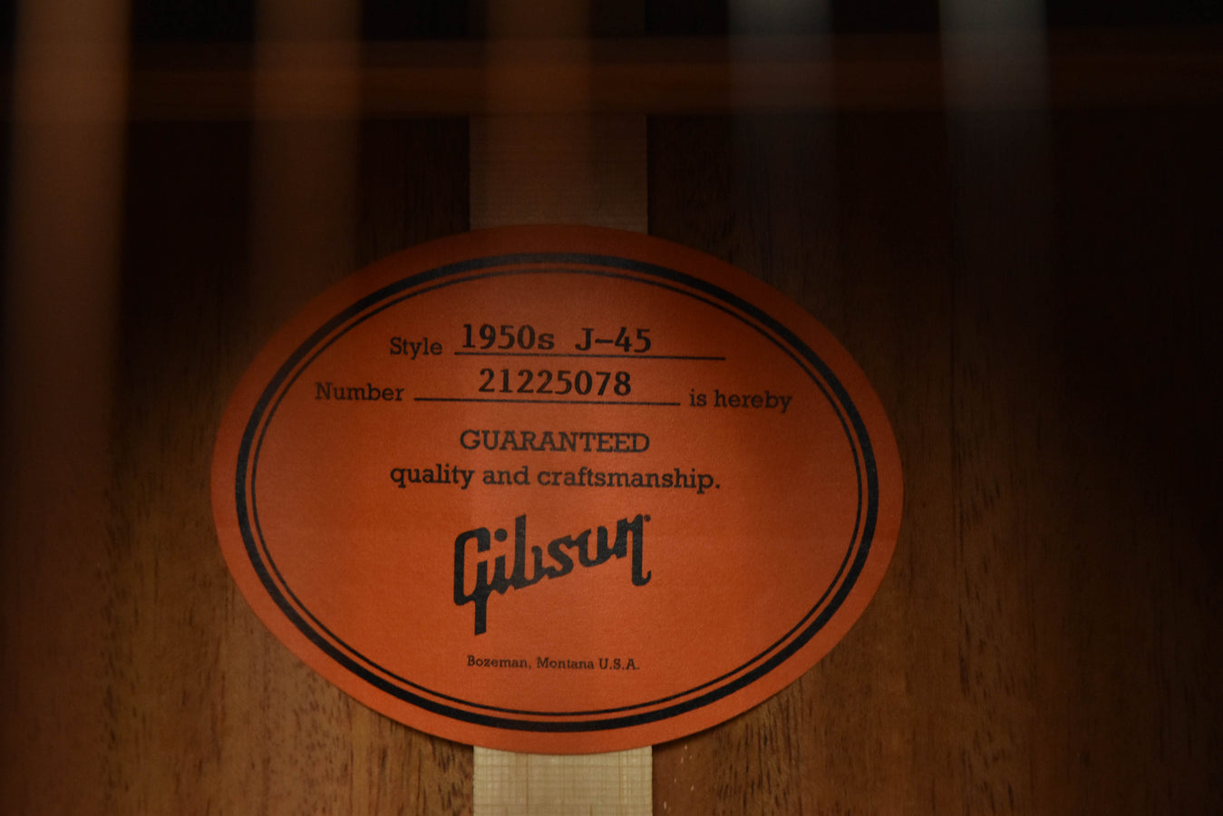 Gibson 50's J-45 Original Ebony Finish Sloped Shoulder Dreadnought Acoustic Guitar