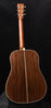 D-28E dreadnought acoustic guitar back, dark wood grain and center seam