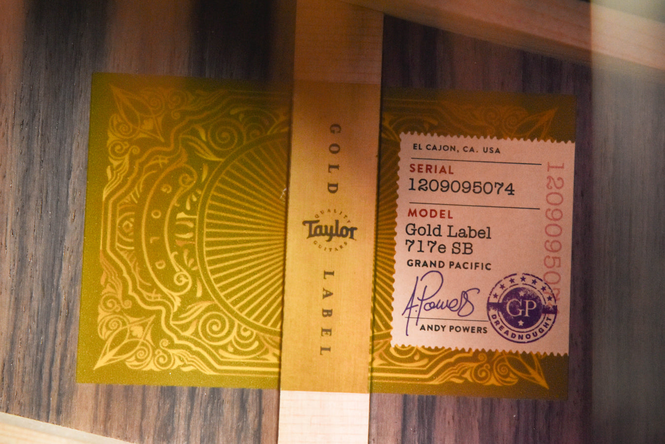 Taylor Gold Label 717E Sunburst Acoustic Guitar