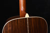 D-28E upper bout and neck joint, dark wood grain with white top binding