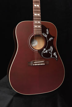 gibson hummingbird special satin wine red acoustic guitar