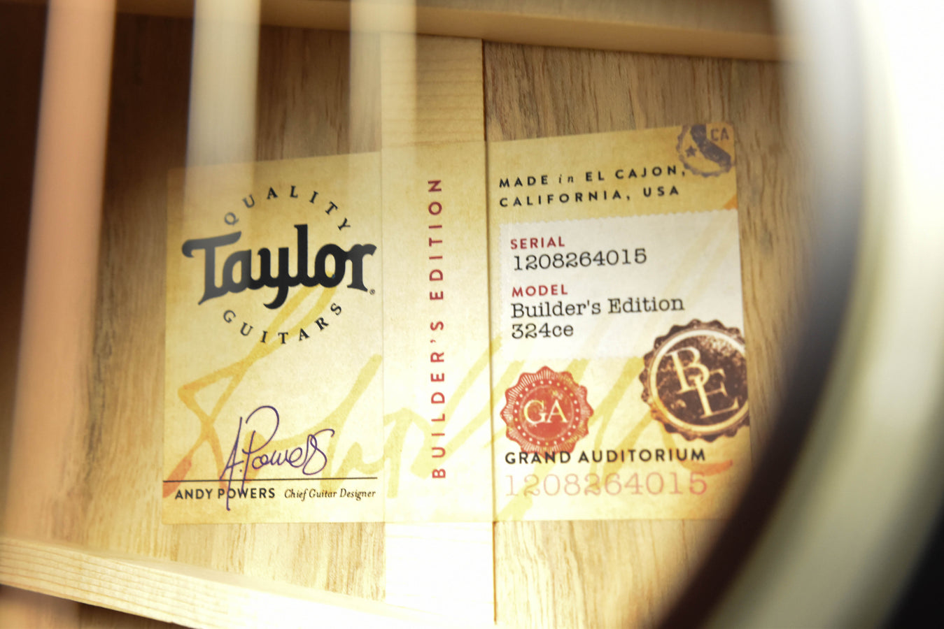 Taylor 324CE Builder's Edition  Urban Ash and Mahogany Acoustic Electric Guitar