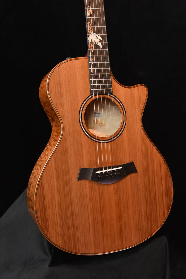 Taylor Custom Grand Concert Sinker Redwood and Quilted Maple 12 Fret Acoustic Guitar