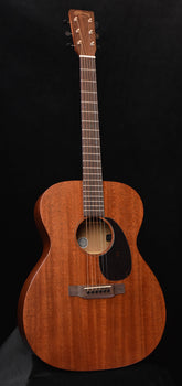 satin all-mahogany acoustic guitar, round soundhole and bridge with six strings