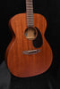 Satin all-mahogany acoustic guitar, body front with black pickguard and bridge