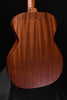 Satin all-mahogany acoustic guitar back with visible wood grain