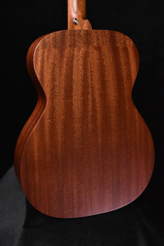 satin all-mahogany acoustic guitar back with visible wood grain
