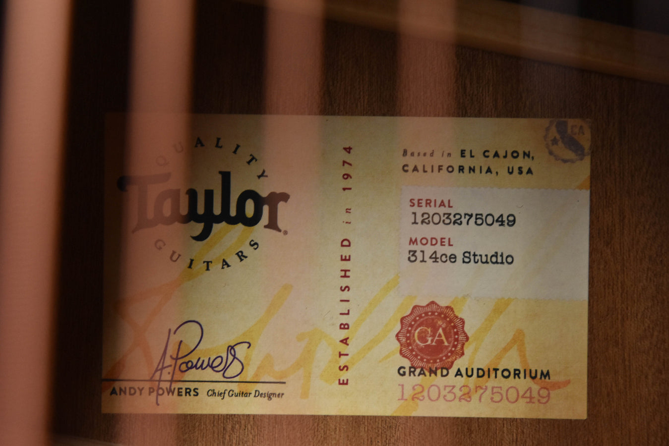 Taylor 314CE Studio Special Edition Acoustic Guitar