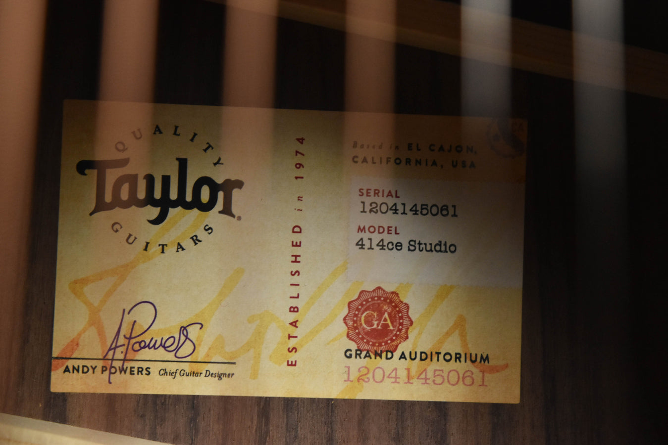 Taylor 414CE Studio Special Acoustic Guitar