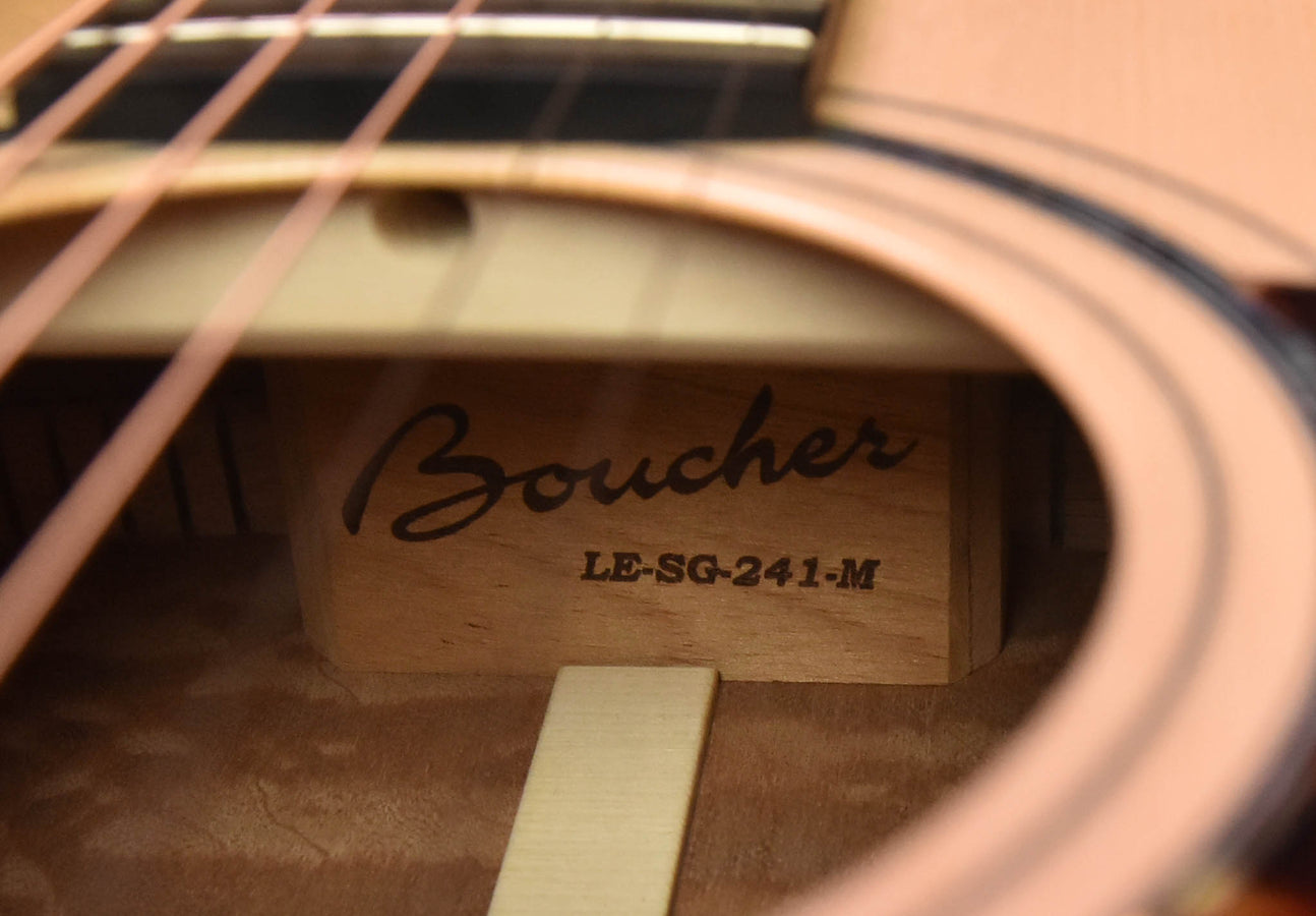 Boucher LE-SG-241-M Limited Edition 20th Anniversary OMH 5A Quilted Sapele/ Adirondack Spruce 14 Fret Slot Head  Master Pack