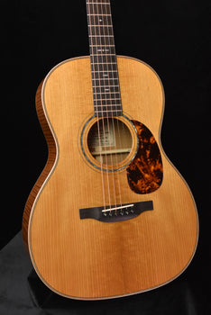 used boucher grand reserve 000 12 fret slot head acoustic guitar gr-hg-166-t torrefied flamed maple, torrefied adirondack spruce top