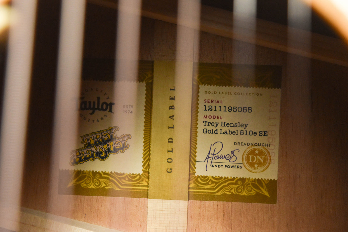 Taylor Trey Hensley Gold Label 510E Dreadnought Acoustic Guitar