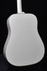 Alpine White Gloss acoustic guitar back with smooth curved body outline
