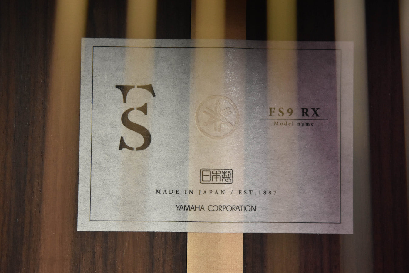 Yamaha FS9 RX Natural Finish Acoustic Guitar