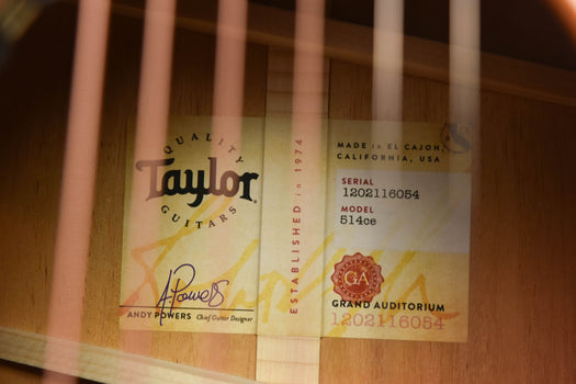 tayllor 514ce next generation acoustic/electric guitar
