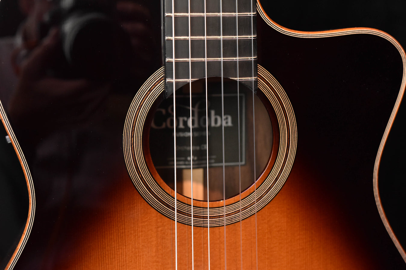 Cordoba Fusion Orchestra CE Cedar Tear Drop Burst