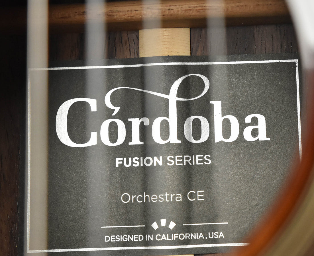 Cordoba Fusion Orchestra CE Cedar Tear Drop Burst