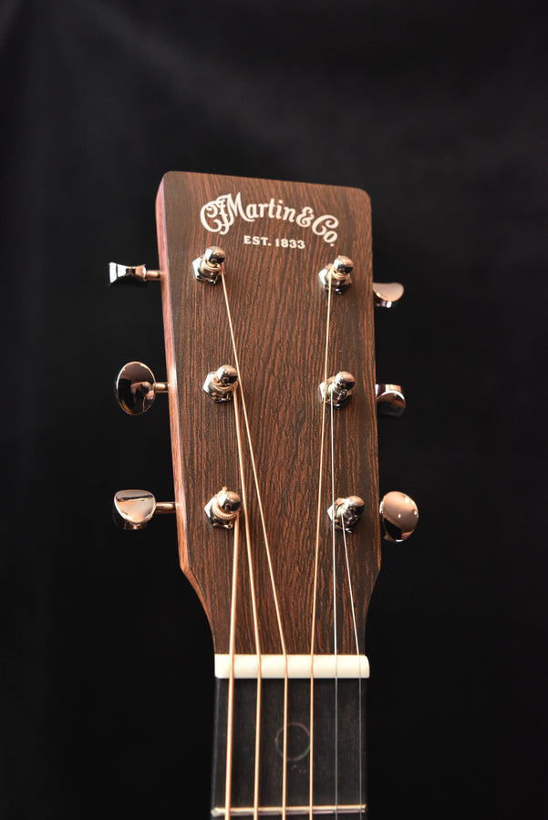 Martin headstock with chrome tuners for D-X2E Molly Tuttle acoustic-electric guitar