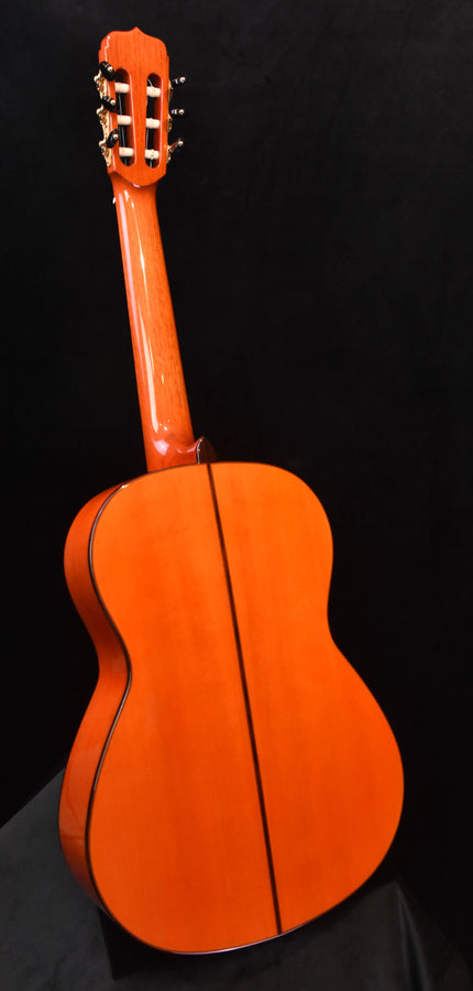 Flamenco guitar body and neck, glossy orange finish with headstock tuning pegs