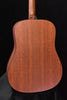D-X2E Molly Tuttle guitar back, warm woodgrain texture on lower bout