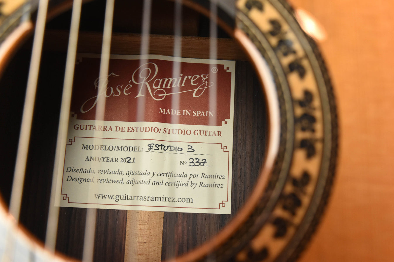 Jose Ramirez Studio 3-C Cedar Top Classical Guitar