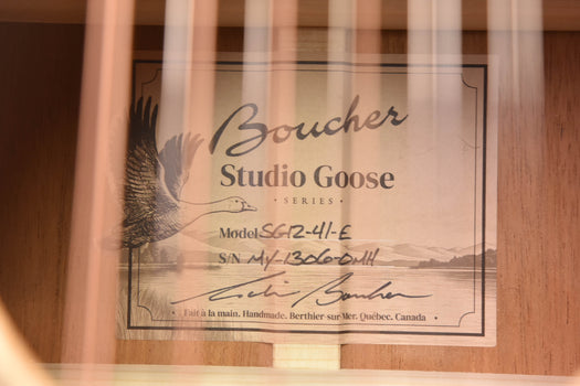 boucher studio goose  12 string om mahogany fishman matrix infinity pickup sg12-41-e