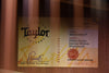 Taylor guitar serial/spec label on wood back, printed details