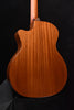 Honeyburst 12-string acoustic guitar back panel, close-up view