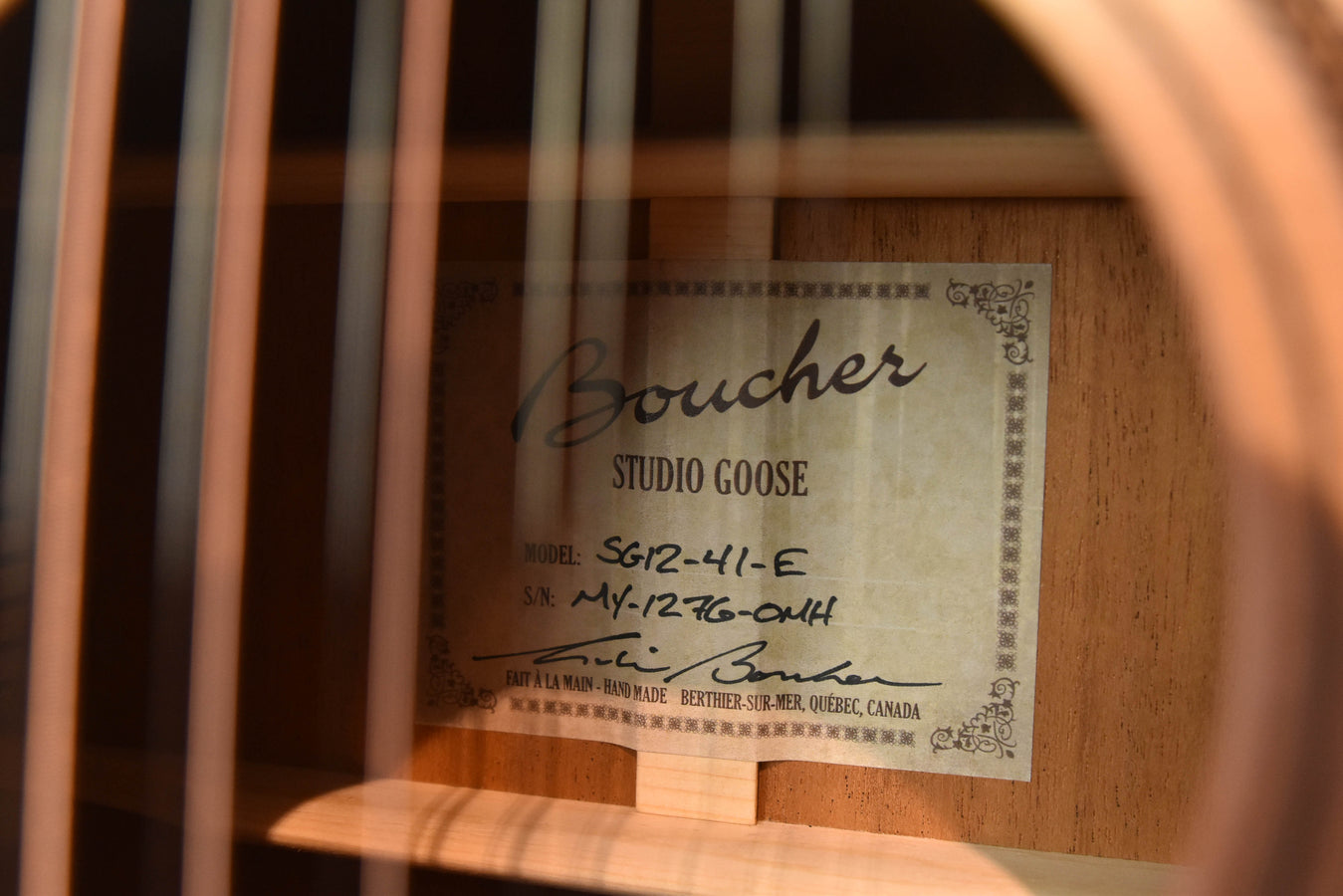 Boucher SG12-41-E 12 String OM with Pickup Acoustic Guitar