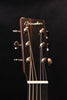 Acoustic guitar headstock with Boucher logo and chrome tuning machines