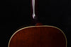 J-45 acoustic guitar upper back with wood grain and cream binding