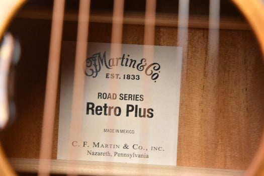 retro plus guitar label inside body: road series retro plus, est. 1833