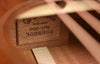 Martin acoustic guitar interior label on the wood body