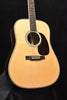 Martin HD-35 acoustic guitar front view, natural body and rosette sound hole