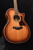 Taylor acoustic guitar body with amber sunburst finish and rosette sound hole