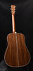 Wood acoustic guitar back with white binding and centered back seam