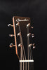 Boucher acoustic guitar headstock with tuning pegs and logo